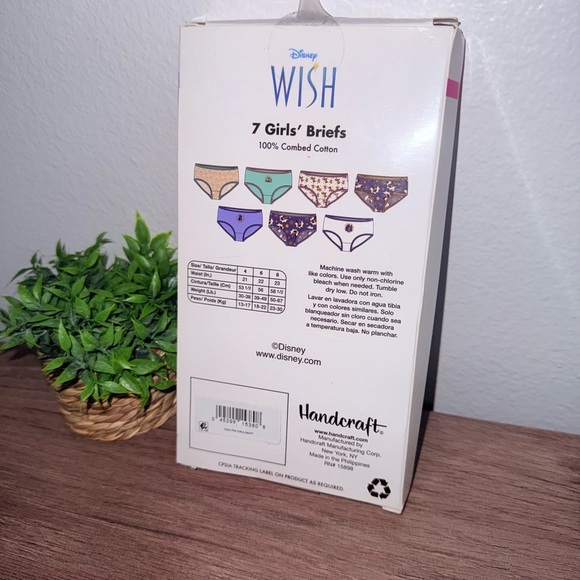 Disney Wish Kids Briefs - Colorful 7 Pack/ Size 6 - Picture 2 of 2